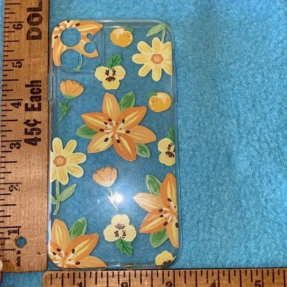iPhone 11 floral gel plastic type phone case